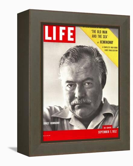 Author Ernest Hemingway Taken, September 1, 1952-Alfred Eisenstaedt-Framed Premier Image Canvas