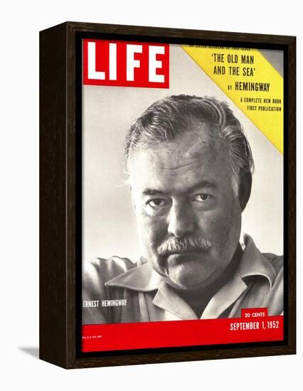 Author Ernest Hemingway Taken, September 1, 1952-Alfred Eisenstaedt-Framed Premier Image Canvas