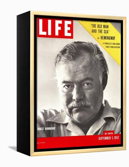 Author Ernest Hemingway Taken, September 1, 1952-Alfred Eisenstaedt-Framed Premier Image Canvas