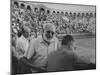 Author Ernest Hemingway with Friend at Spanish Toreadors-Loomis Dean-Mounted Premium Photographic Print