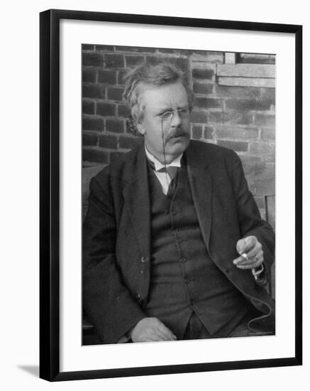 Author G. K. Chesterton, in Portrait-Emil Otto Hoppé-Framed Premium Photographic Print