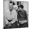 Author Gertrude Stein Sitting with Alice B. Toklas at a Villa-Carl Mydans-Mounted Premium Photographic Print