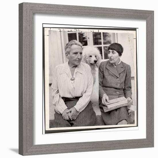 Author Gertrude Stein Sitting with Alice B. Toklas at a Villa-Carl Mydans-Framed Premium Photographic Print