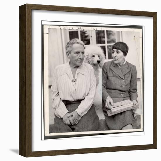 Author Gertrude Stein Sitting with Alice B. Toklas at a Villa-Carl Mydans-Framed Premium Photographic Print