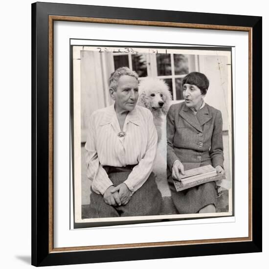 Author Gertrude Stein Sitting with Alice B. Toklas at a Villa-Carl Mydans-Framed Premium Photographic Print