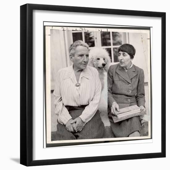 Author Gertrude Stein Sitting with Alice B. Toklas at a Villa-Carl Mydans-Framed Premium Photographic Print