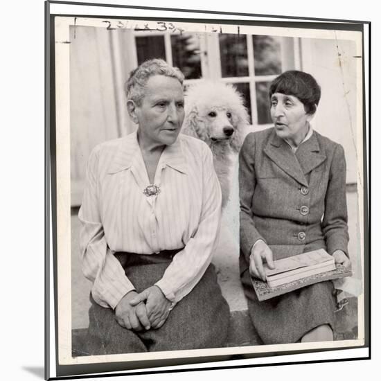 Author Gertrude Stein Sitting with Alice B. Toklas at a Villa-Carl Mydans-Mounted Premium Photographic Print