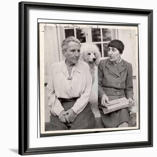 Author Gertrude Stein Sitting with Alice B. Toklas at a Villa-Carl Mydans-Framed Premium Photographic Print