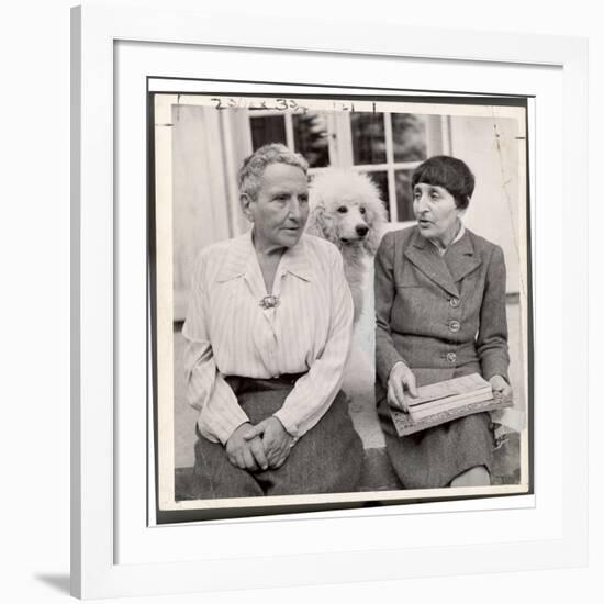 Author Gertrude Stein Sitting with Alice B. Toklas at a Villa-Carl Mydans-Framed Premium Photographic Print