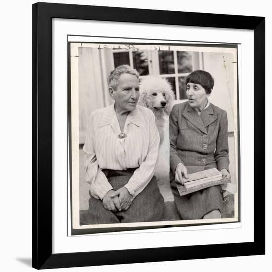 Author Gertrude Stein Sitting with Alice B. Toklas at a Villa-Carl Mydans-Framed Premium Photographic Print