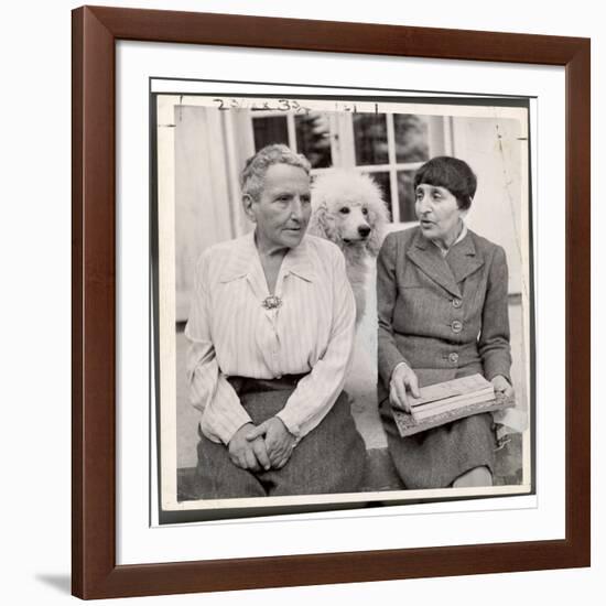 Author Gertrude Stein Sitting with Alice B. Toklas at a Villa-Carl Mydans-Framed Premium Photographic Print