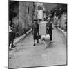 Author Gertrude Stein Walking with Alice B. Toklas and Their Dog-Carl Mydans-Mounted Premium Photographic Print