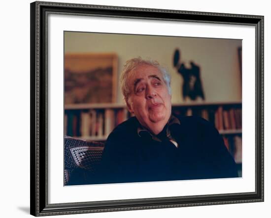 Author Harold Bloom at Home in His Apartment-Ted Thai-Framed Premium Photographic Print