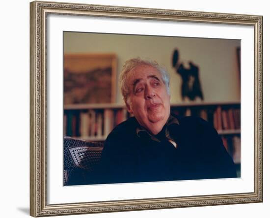 Author Harold Bloom at Home in His Apartment-Ted Thai-Framed Premium Photographic Print