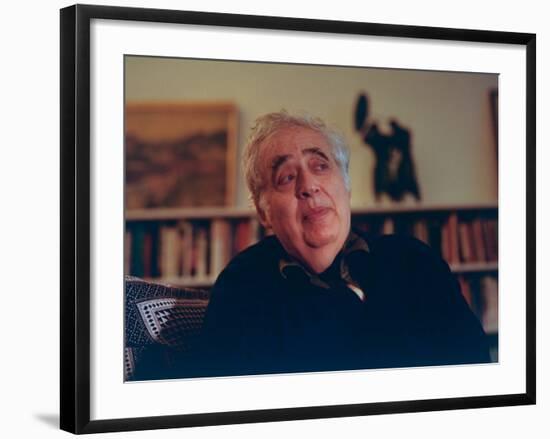 Author Harold Bloom at Home in His Apartment-Ted Thai-Framed Premium Photographic Print