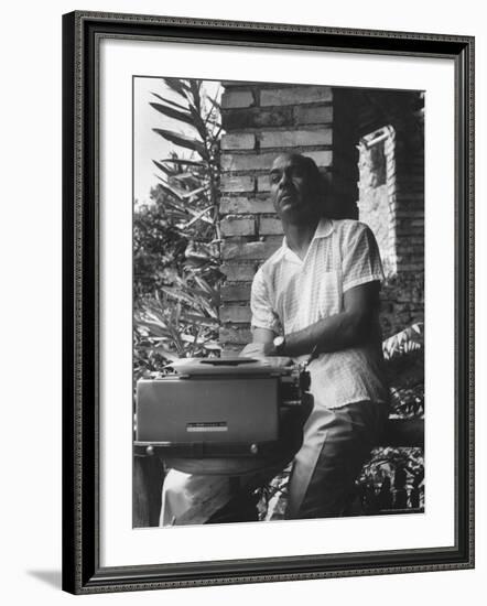 Author Ralph Ellison at Workshop American Academy-James Whitmore-Framed Premium Photographic Print