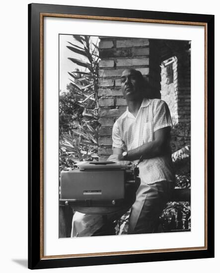 Author Ralph Ellison at Workshop American Academy-James Whitmore-Framed Premium Photographic Print