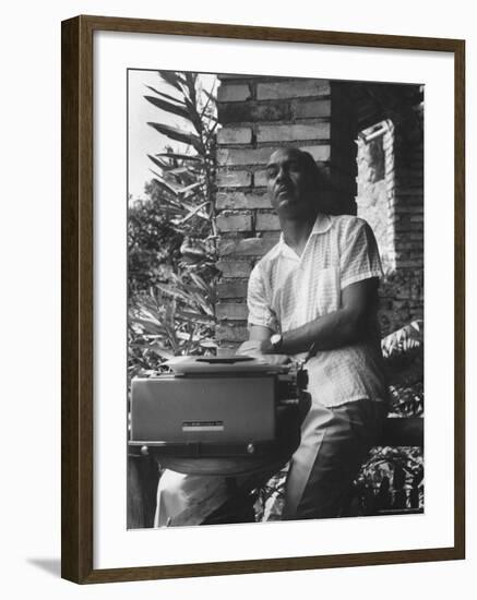 Author Ralph Ellison at Workshop American Academy-James Whitmore-Framed Premium Photographic Print