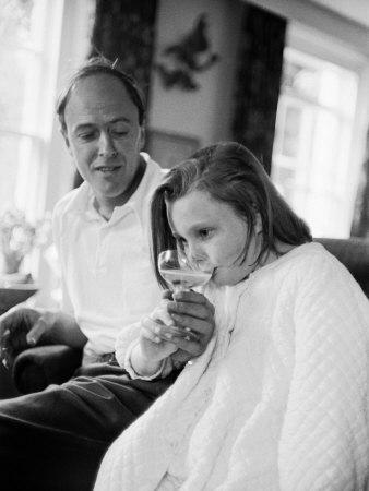 Author Roald Dahl and Daughter at Home' Premium Photographic Print | Art.com