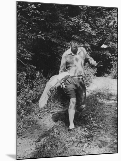 Author Vladimir Nabokov Chasing Butterflies-Carl Mydans-Mounted Premium Photographic Print