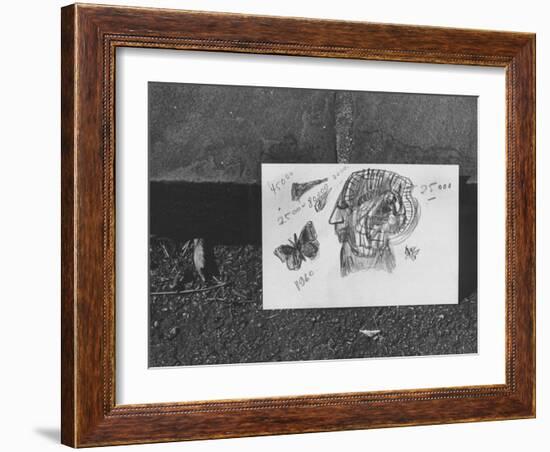 Author Vladimir Nabokov's Doodlings-Carl Mydans-Framed Photographic Print