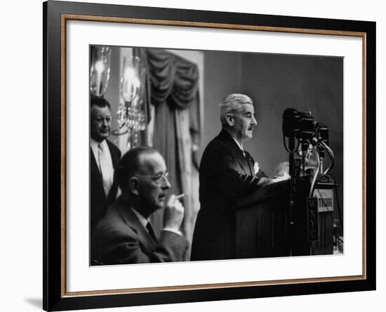 Author William Faulkner Making a Speech Upon Receiving the National Book Award-Peter Stackpole-Framed Premium Photographic Print