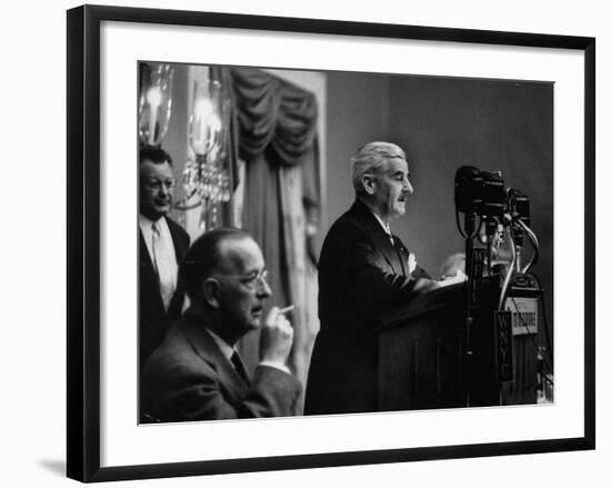 Author William Faulkner Making a Speech Upon Receiving the National Book Award-Peter Stackpole-Framed Premium Photographic Print