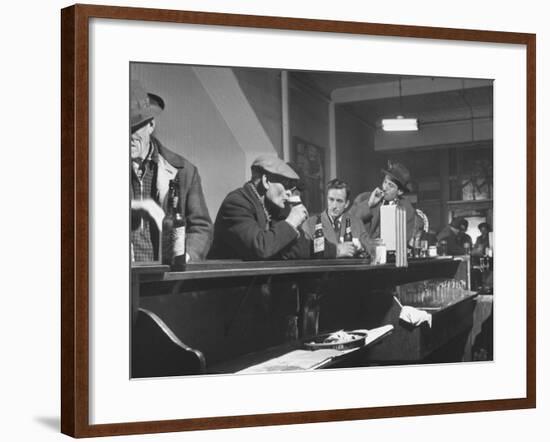 Author William T. Bushman Sitting at a Bar-Frank Scherschel-Framed Premium Photographic Print