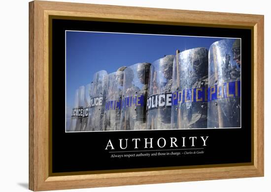 Authority: Inspirational Quote and Motivational Poster-null-Framed Premier Image Canvas