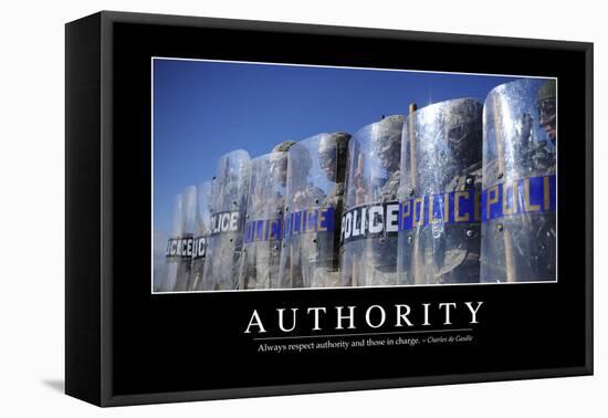 Authority: Inspirational Quote and Motivational Poster-null-Framed Premier Image Canvas