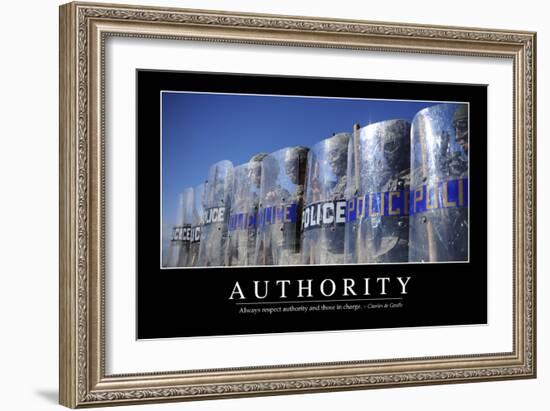 Authority: Inspirational Quote and Motivational Poster-null-Framed Photographic Print