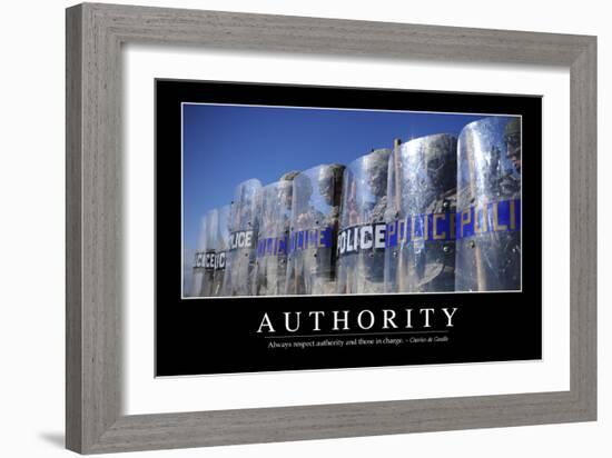 Authority: Inspirational Quote and Motivational Poster-null-Framed Photographic Print