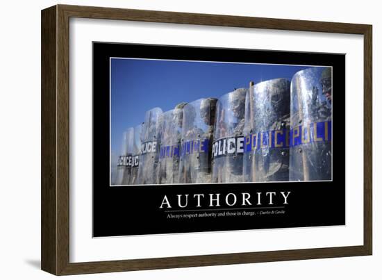 Authority: Inspirational Quote and Motivational Poster-null-Framed Photographic Print