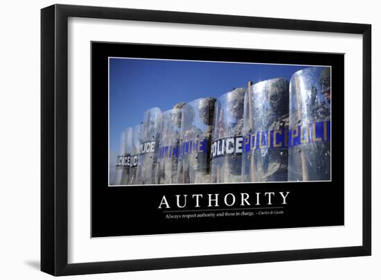 Authority: Inspirational Quote and Motivational Poster-null-Framed Photographic Print