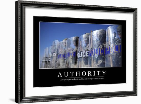 Authority: Inspirational Quote and Motivational Poster-null-Framed Photographic Print