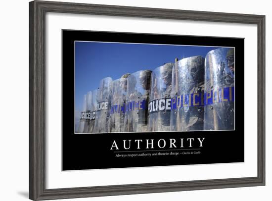 Authority: Inspirational Quote and Motivational Poster-null-Framed Photographic Print