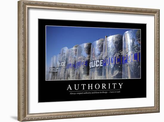 Authority: Inspirational Quote and Motivational Poster-null-Framed Photographic Print