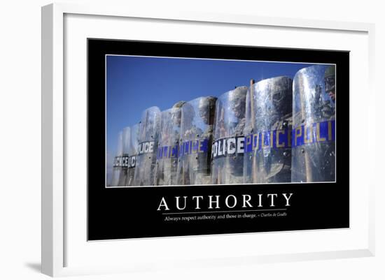 Authority: Inspirational Quote and Motivational Poster-null-Framed Photographic Print