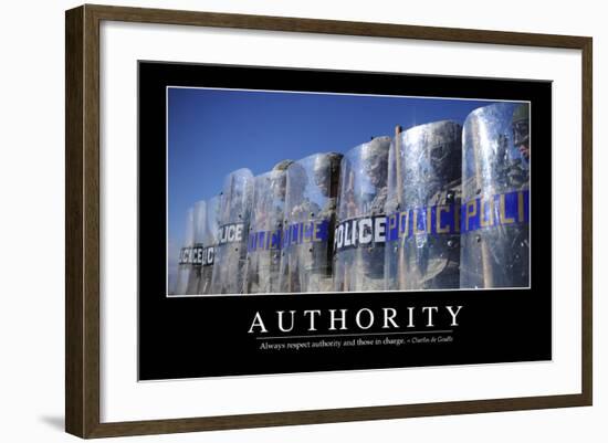 Authority: Inspirational Quote and Motivational Poster-null-Framed Photographic Print