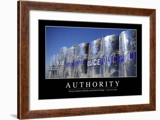 Authority: Inspirational Quote and Motivational Poster-null-Framed Photographic Print