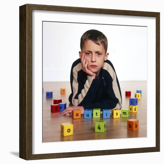 Autistic Boy-Kevin Curtis-Framed Premium Photographic Print