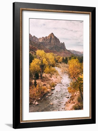 Autmun Virgin River, Zion National Park, Utah-Vincent James-Framed Photographic Print