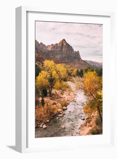 Autmun Virgin River, Zion National Park, Utah-Vincent James-Framed Photographic Print