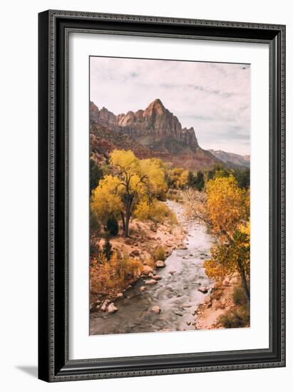 Autmun Virgin River, Zion National Park, Utah-Vincent James-Framed Photographic Print