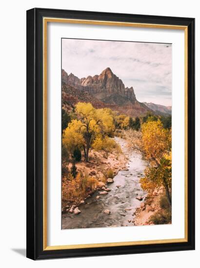 Autmun Virgin River, Zion National Park, Utah-Vincent James-Framed Photographic Print