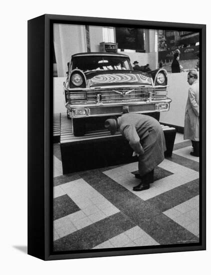 Auto Exhibit in the Soviet Pavilion, at Brussels World's Fair-Michael Rougier-Framed Premier Image Canvas