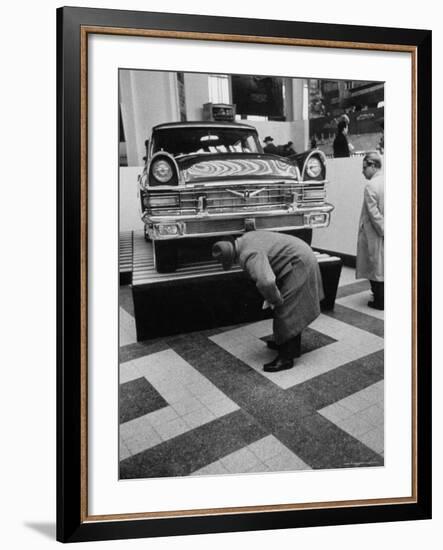 Auto Exhibit in the Soviet Pavilion, at Brussels World's Fair-Michael Rougier-Framed Photographic Print