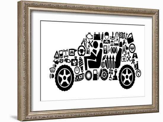 Auto Icons-bioraven-Framed Art Print