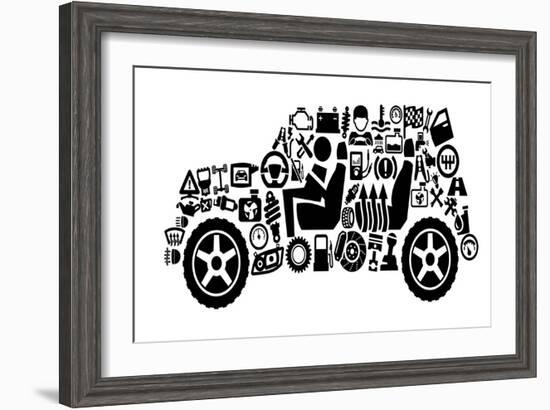 Auto Icons-bioraven-Framed Art Print