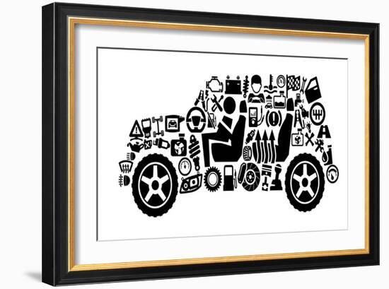 Auto Icons-bioraven-Framed Art Print